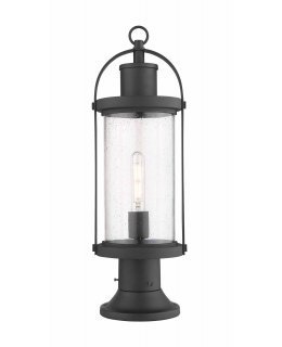 Z-Lite 569PHM-553PM-BK Roundhouse Round Outdoor Pier Light